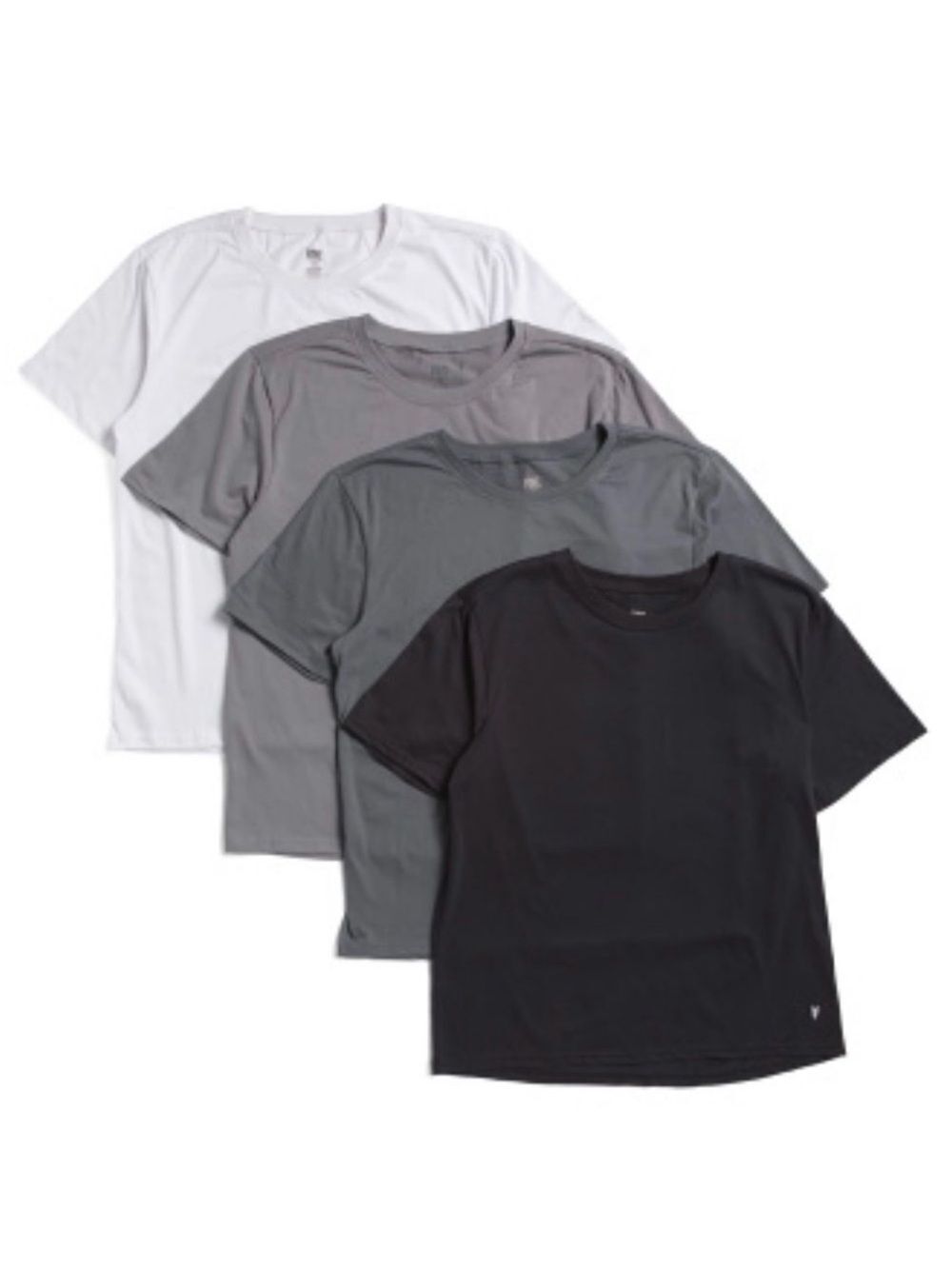 FRYE Black Gray White 4 Pack Short Sleeve Crewneck Cotton Blend Tee
